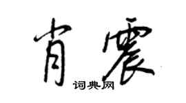 王正良肖震行書個性簽名怎么寫