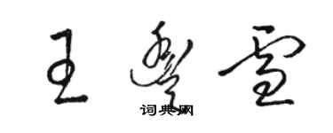 駱恆光王豐雪草書個性簽名怎么寫