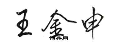 駱恆光王金申行書個性簽名怎么寫