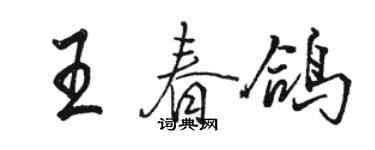 駱恆光王春鴿行書個性簽名怎么寫