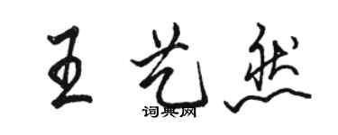 駱恆光王藝然行書個性簽名怎么寫