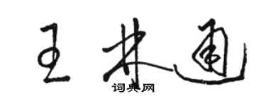 駱恆光王林通草書個性簽名怎么寫