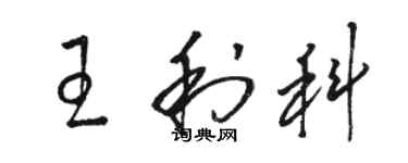 駱恆光王利科草書個性簽名怎么寫