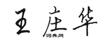 駱恆光王莊華行書個性簽名怎么寫
