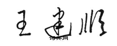 駱恆光王建順草書個性簽名怎么寫