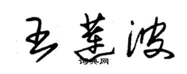 朱錫榮王蓮波草書個性簽名怎么寫