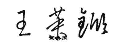 駱恆光王茉杴草書個性簽名怎么寫