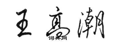 駱恆光王高潮行書個性簽名怎么寫