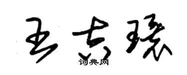 朱錫榮王吉環草書個性簽名怎么寫