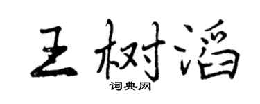 曾慶福王樹滔行書個性簽名怎么寫