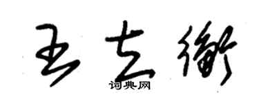 朱錫榮王立衡草書個性簽名怎么寫