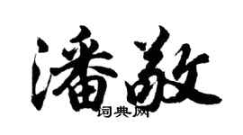 胡問遂潘敬行書個性簽名怎么寫