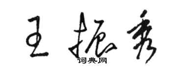 駱恆光王振秀草書個性簽名怎么寫