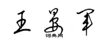 梁錦英王晏軍草書個性簽名怎么寫