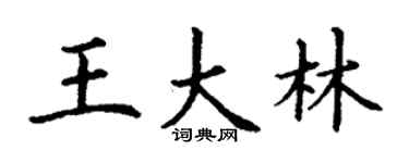 丁謙王大林楷書個性簽名怎么寫