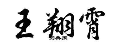 胡問遂王翔霄行書個性簽名怎么寫
