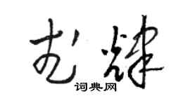 駱恆光武輝草書個性簽名怎么寫