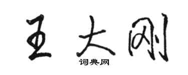 駱恆光王大剛行書個性簽名怎么寫