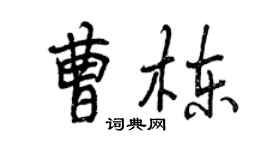 曾慶福曹棟行書個性簽名怎么寫