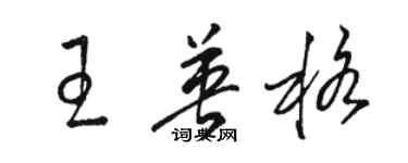 駱恆光王英格草書個性簽名怎么寫