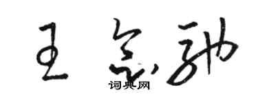 駱恆光王念馳草書個性簽名怎么寫