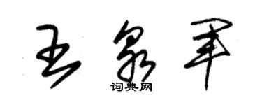 朱錫榮王泉軍草書個性簽名怎么寫