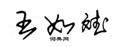 朱錫榮王如斌草書個性簽名怎么寫