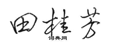 駱恆光田桂芳行書個性簽名怎么寫