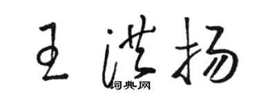 駱恆光王洪揚草書個性簽名怎么寫