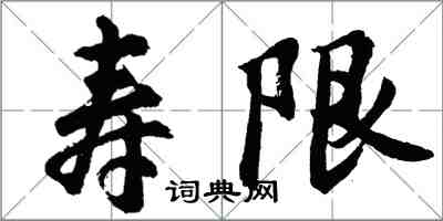 胡問遂壽限行書怎么寫