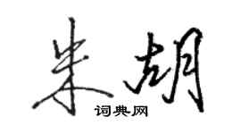 駱恆光朱胡行書個性簽名怎么寫