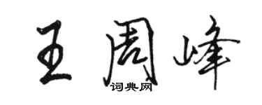 駱恆光王周峰行書個性簽名怎么寫