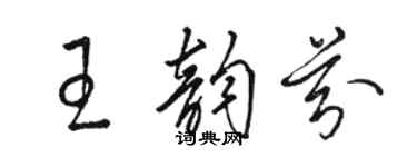 駱恆光王韻芬草書個性簽名怎么寫