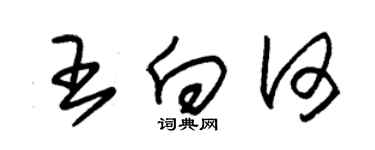 朱錫榮王向何草書個性簽名怎么寫