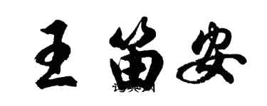 胡問遂王笛安行書個性簽名怎么寫