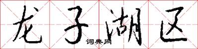 龍子湖區怎么寫好看