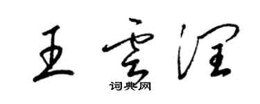 梁錦英王雲潤草書個性簽名怎么寫