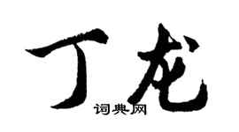 胡問遂丁龍行書個性簽名怎么寫