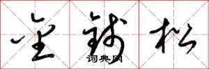 梁錦英金錢松草書怎么寫