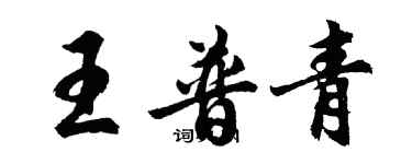 胡問遂王普青行書個性簽名怎么寫