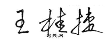 駱恆光王桂捷草書個性簽名怎么寫