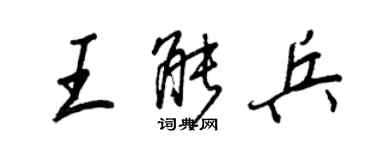 王正良王能兵行書個性簽名怎么寫