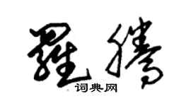 朱錫榮羅騰草書個性簽名怎么寫
