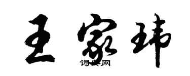 胡問遂王家瑋行書個性簽名怎么寫