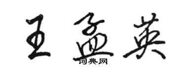 駱恆光王孟英行書個性簽名怎么寫