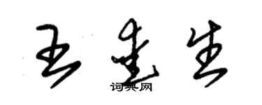 朱錫榮王愛生草書個性簽名怎么寫