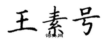 丁謙王素號楷書個性簽名怎么寫