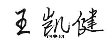 駱恆光王凱健行書個性簽名怎么寫