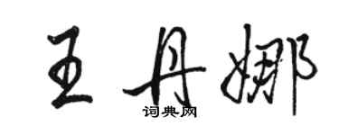 駱恆光王丹娜行書個性簽名怎么寫