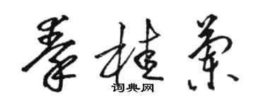 駱恆光秦桂蘭草書個性簽名怎么寫